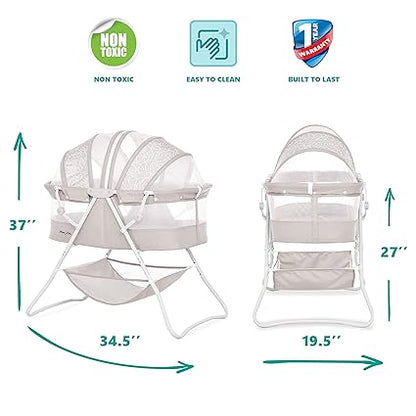 New Dream On Me Karley Bassinet (Cool Grey) - Kidsy