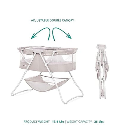 New Dream On Me Karley Bassinet (Cool Grey) - Kidsy