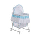 New Dream On Me Lacy Portable 2 - in - 1 Bassinet & Cradle (Blue and White) - Kidsy