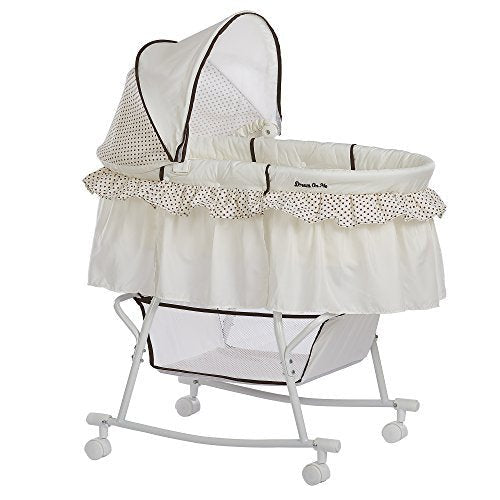 New Dream On Me Lacy Portable 2 - in - 1 Bassinet & Cradle (Cream) - Kidsy