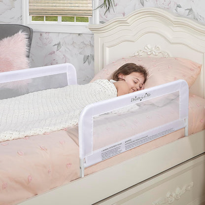 New Dream On Me Lightweight Mesh Adjustable Bed Rail 2-Pack (White) - Kidsy