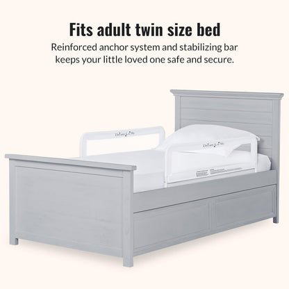 New Dream On Me Lightweight Mesh Adjustable Bed Rail 2-Pack (White) - Kidsy