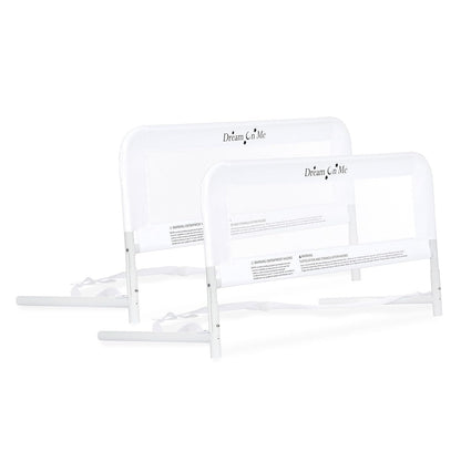 New Dream On Me Lightweight Mesh Adjustable Bed Rail 2-Pack (White) - Kidsy