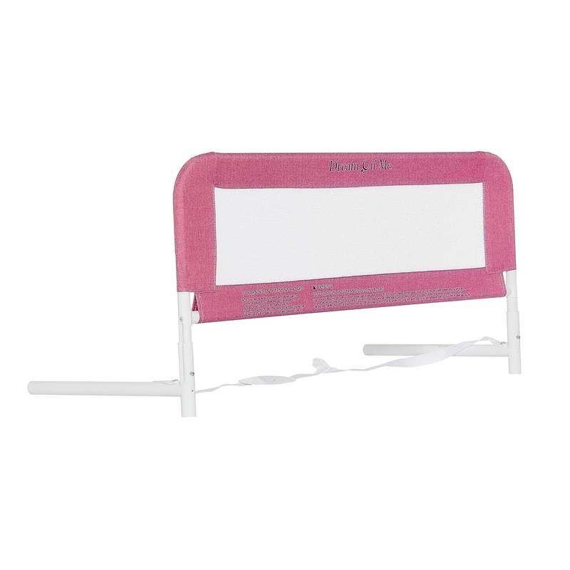 New Dream on me Lightweight Mesh Security Adjustable Bed Rail (Pink) - Kidsy