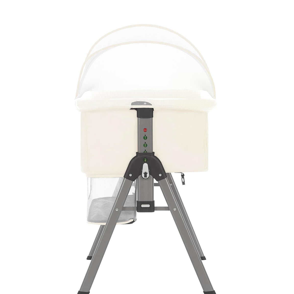 New Dream On Me Lotus Bassinet Bedside Sleeper Adjustable Height (Ivory) - Kidsy