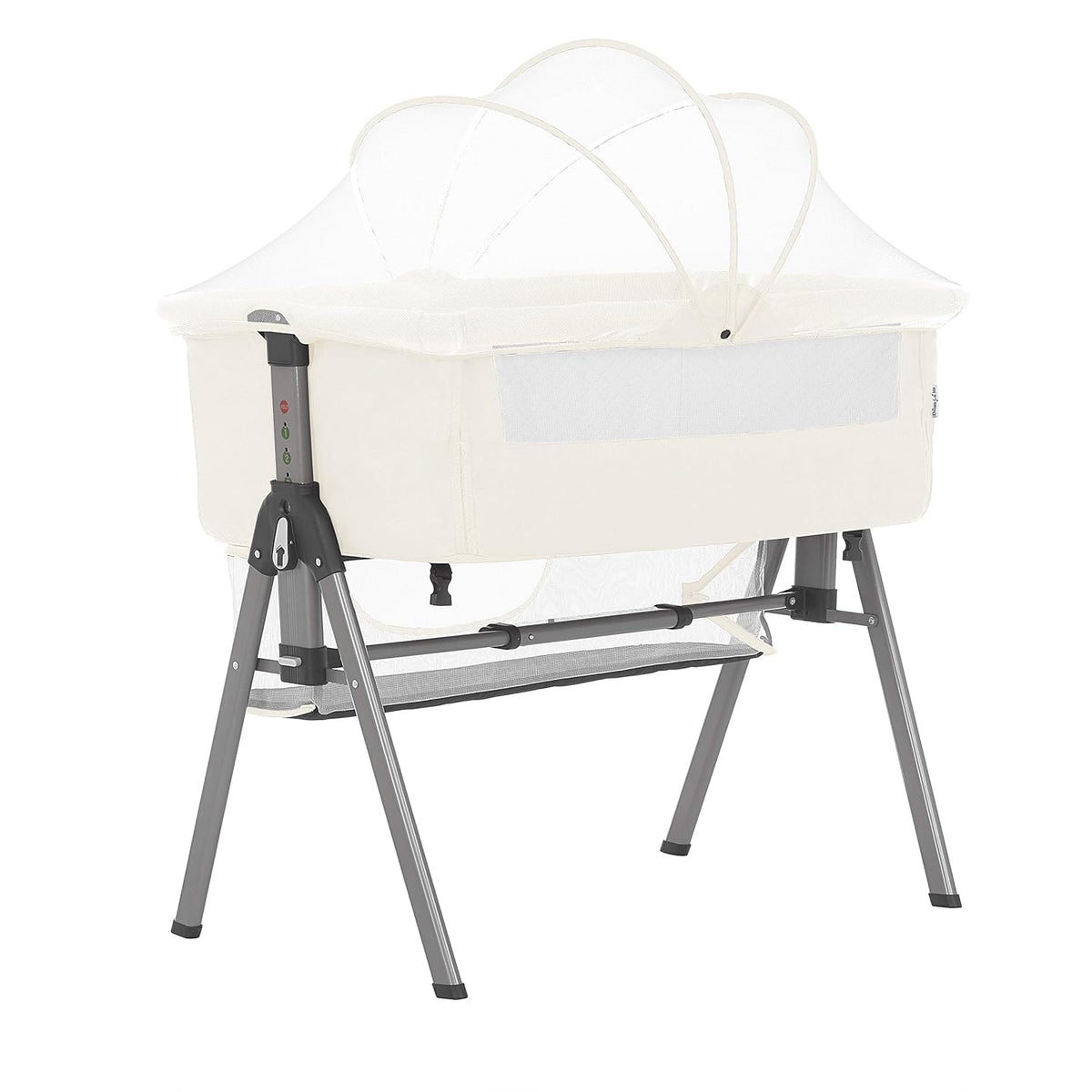 New Dream On Me Lotus Bassinet Bedside Sleeper Adjustable Height (Ivory) - Kidsy