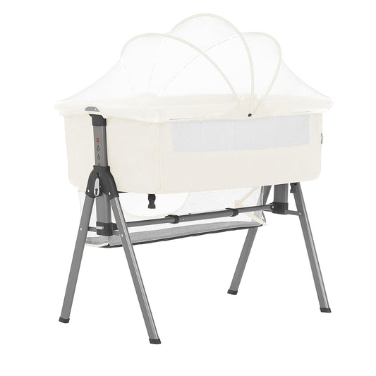 New Dream On Me Lotus Bassinet Bedside Sleeper Adjustable Height (Ivory) - Kidsy