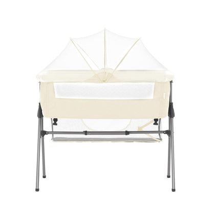 New Dream On Me Lotus Bassinet Bedside Sleeper Adjustable Height (Ivory) - Kidsy
