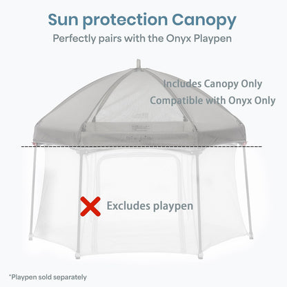 New Dream on Me Onyx Canopy (Gray) - Kidsy