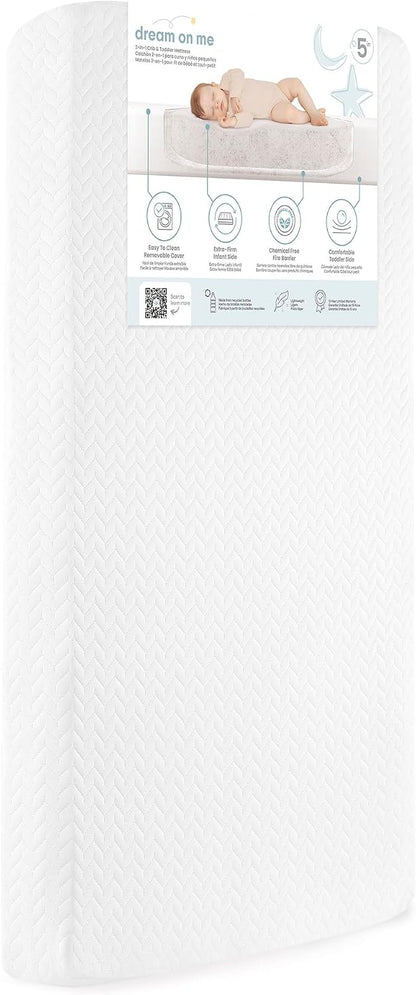 New Dream On Me Premium 2-in-1 Baby Zzz Crib & Toddler Mattress Baby Zzz - Kidsy