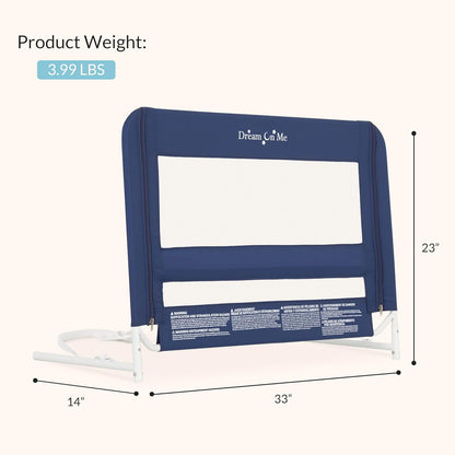New Dream on Me Security Rail for Twin Size Bed (Navy) - Kidsy