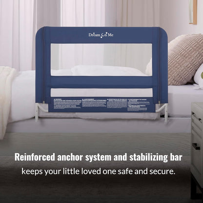 New Dream on Me Security Rail for Twin Size Bed (Navy) - Kidsy