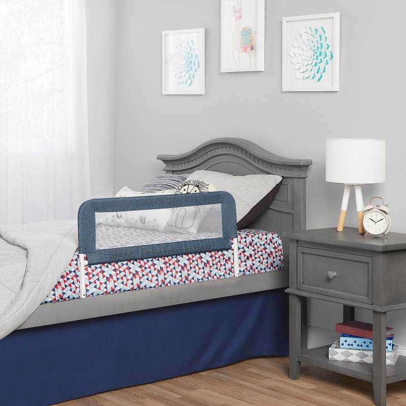 New Dream on Me Security Rail for Twin Size Bed (Navy) - Kidsy
