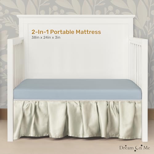 New Dream On Me Snuggles Extra Firm Fiber Portable and Mini Crib Mattress (Blue Mist) - Kidsy