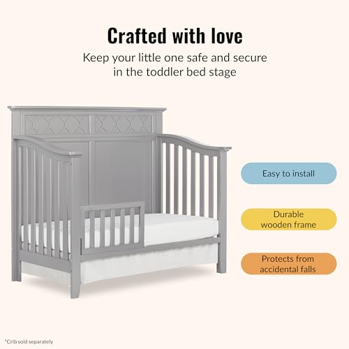 New Dream On Me Universal Convertible Crib Toddler Guard Rail (Natural) - Kidsy