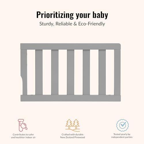 New Dream On Me Universal Convertible Crib Toddler Guard Rail (Natural) - Kidsy