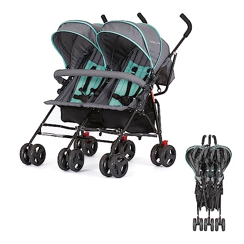 New Dream On Me Volgo Twin Umbrella Lightweight Double Stroller (Mint) - Kidsy