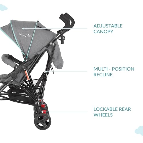 New Dream On Me Volgo Twin Umbrella Lightweight Double Stroller (Mint) - Kidsy