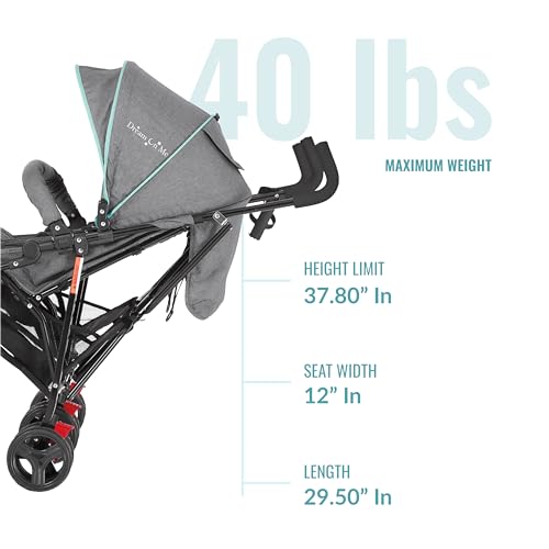 New Dream On Me Volgo Twin Umbrella Lightweight Double Stroller (Mint) - Kidsy