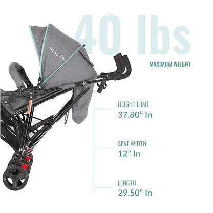New Dream On Me Volgo Twin Umbrella Lightweight Double Stroller (Mint) - Kidsy