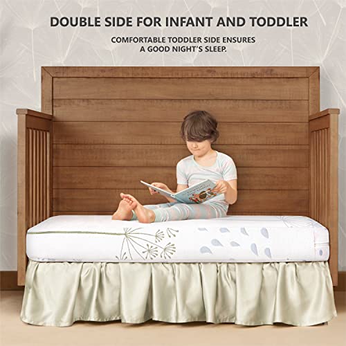 New Dream On Me Wildflower 2 - in - 1 Crib & Toddler Mattress, 6 - Inch Dual - Sided - Kidsy