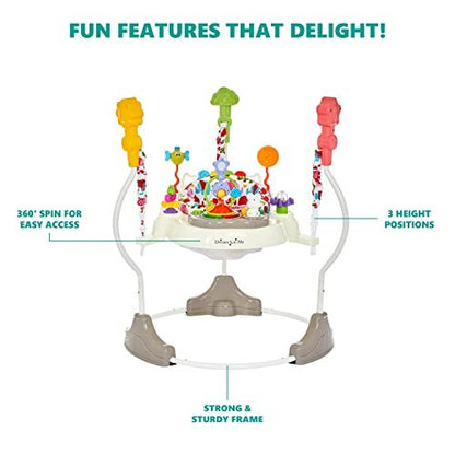 New Dream On Me Zany 2 - in - 1 Baby Activity Center and Bouncer (Elephant Print) - Kidsy