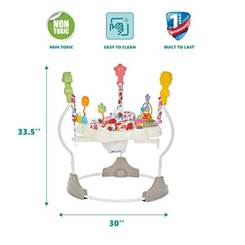 New Dream On Me Zany 2 - in - 1 Baby Activity Center and Bouncer (Elephant Print) - Kidsy