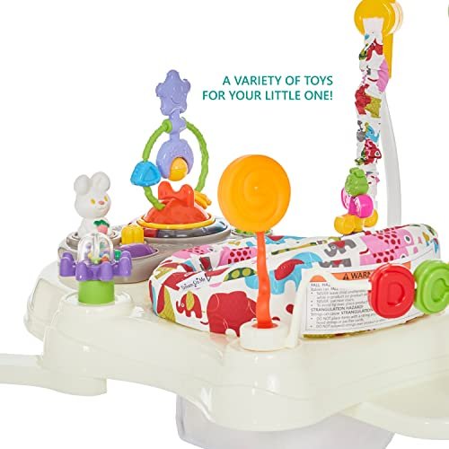 New Dream On Me Zany 2 - in - 1 Baby Activity Center and Bouncer (Elephant Print) - Kidsy
