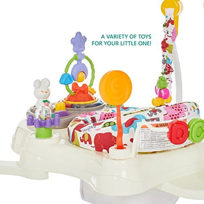 New Dream On Me Zany 2 - in - 1 Baby Activity Center and Bouncer (Elephant Print) - Kidsy