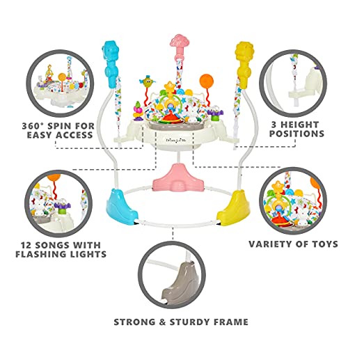 New Dream On Me Zany 2 - in - 1 Baby Activity Center and Bouncer (Elephant Print) - Kidsy