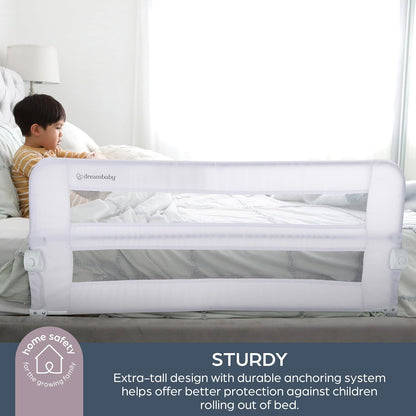 New Dreambaby Dallas Bed Rail Guard Toddlers Bed Rails 43.25" Wide & 19.5" Tall (White) - Kidsy