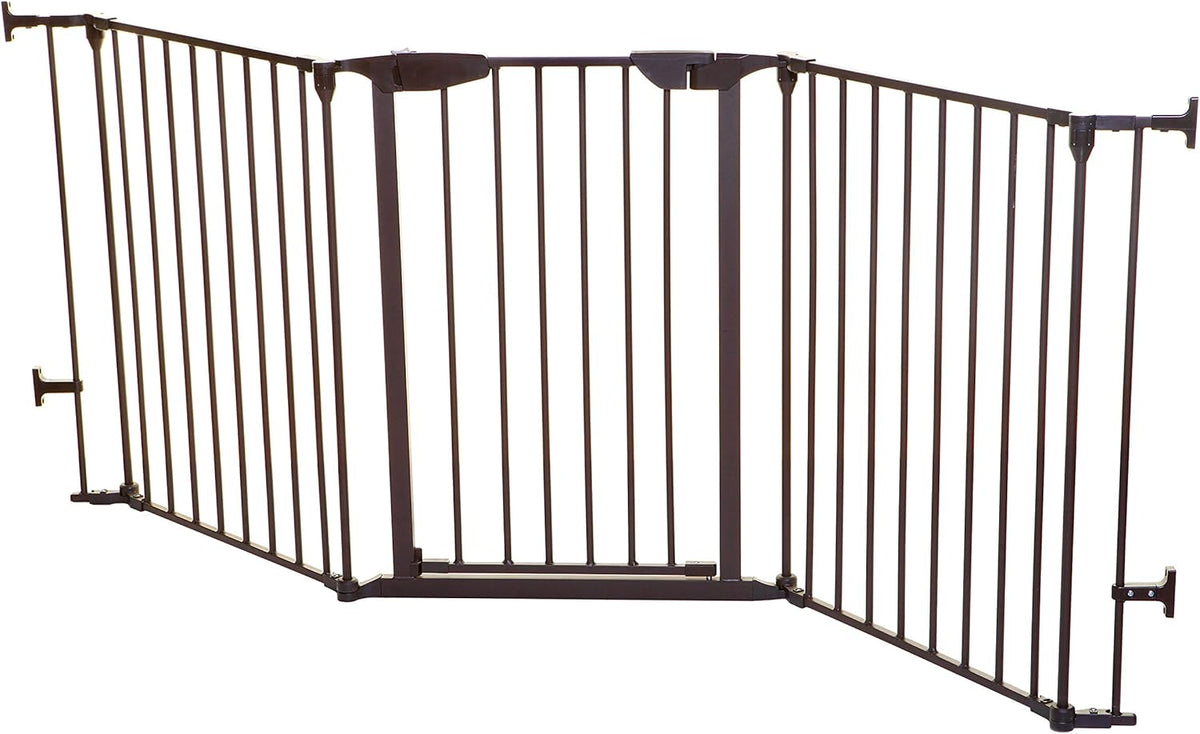 New Dreambaby Newport Adapta Baby Gate - Use at Top or Bottom of Stairs (Brown) - Kidsy