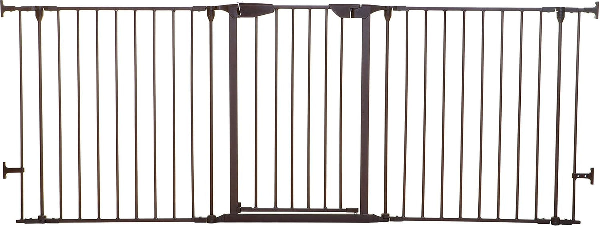 New Dreambaby Newport Adapta Baby Gate - Use at Top or Bottom of Stairs (Brown) - Kidsy