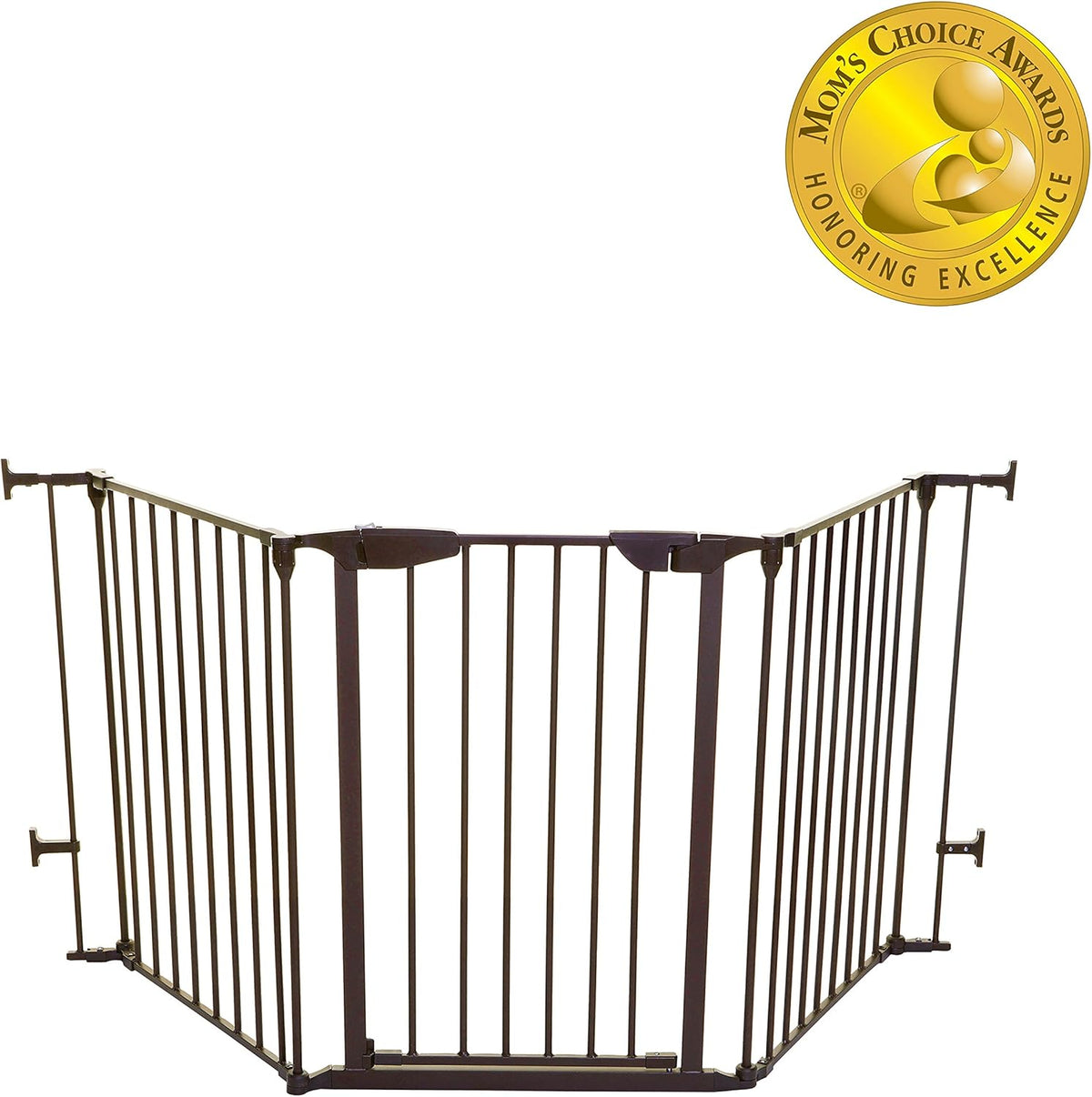 New Dreambaby Newport Adapta Baby Gate - Use at Top or Bottom of Stairs (Brown) - Kidsy