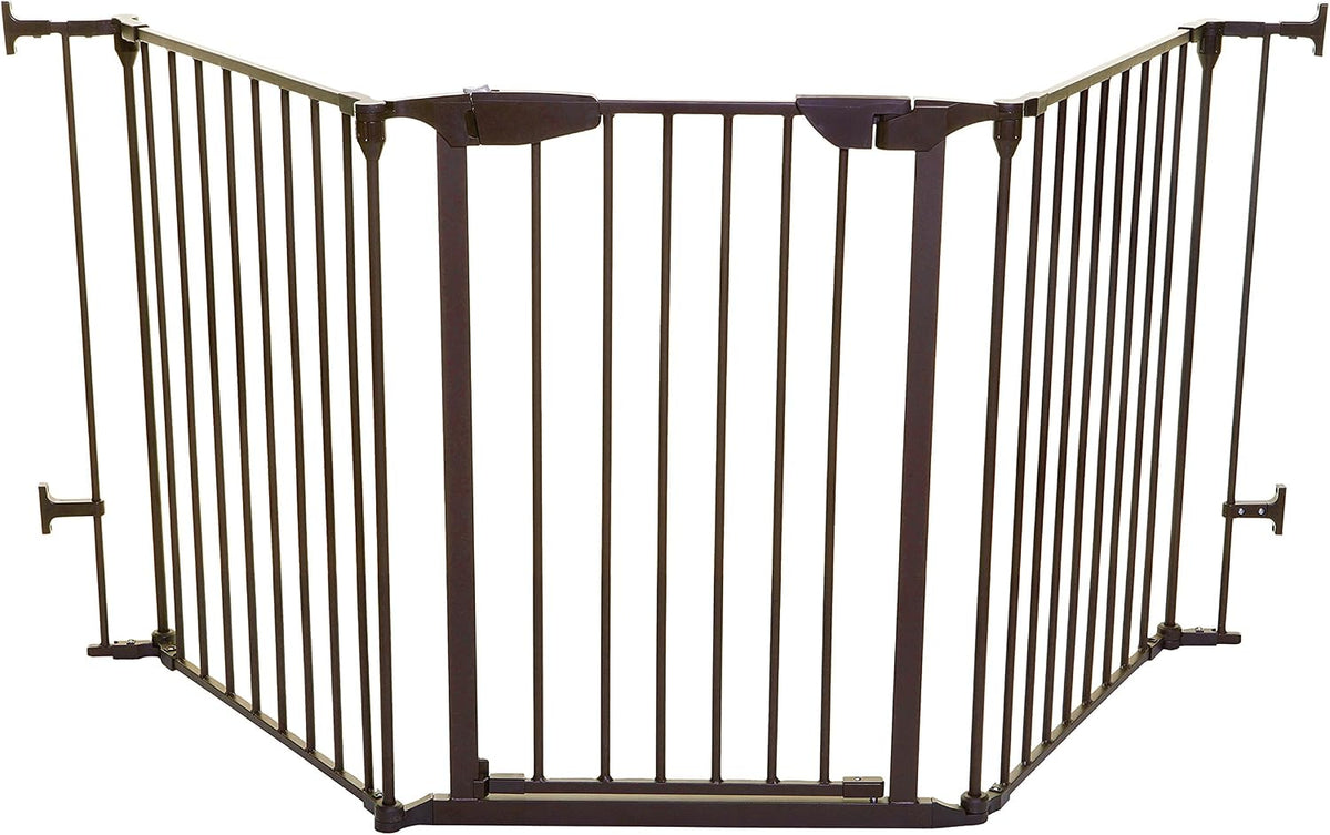 New Dreambaby Newport Adapta Baby Gate - Use at Top or Bottom of Stairs (Brown) - Kidsy