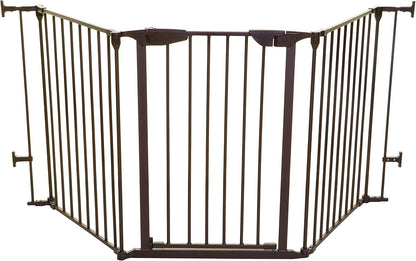 New Dreambaby Newport Adapta Baby Gate - Use at Top or Bottom of Stairs (Brown) - Kidsy