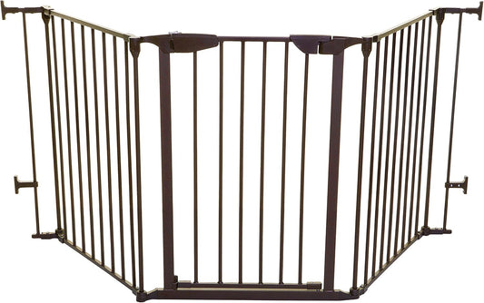 New Dreambaby Newport Adapta Baby Gate - Use at Top or Bottom of Stairs (Brown) - Kidsy