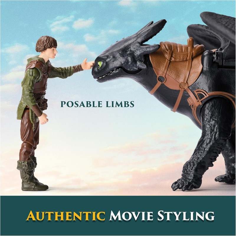 New DreamWorks Dragons Viking Duo Action Figures (Toothless & Hiccup) - Kidsy