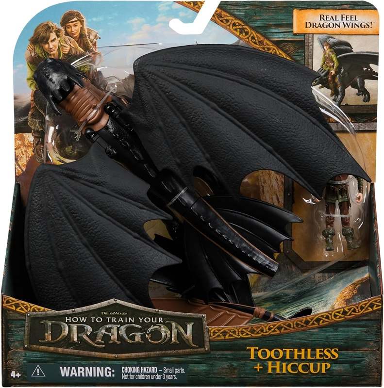 New DreamWorks Dragons Viking Duo Action Figures (Toothless & Hiccup) - Kidsy