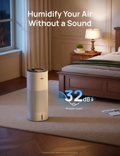 New DREO Smart Evaporative Humidifier Large Room (White, HHM774S) - Kidsy