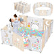 New Dripex 14 - Panel Foldable Baby Playpen with Safety Gate (Yellow/White) - Kidsy