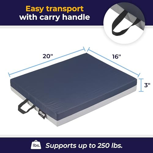 New Drive Medical Gel "E" Wheelchair Seat Cushion (Dark Blue) - Kidsy