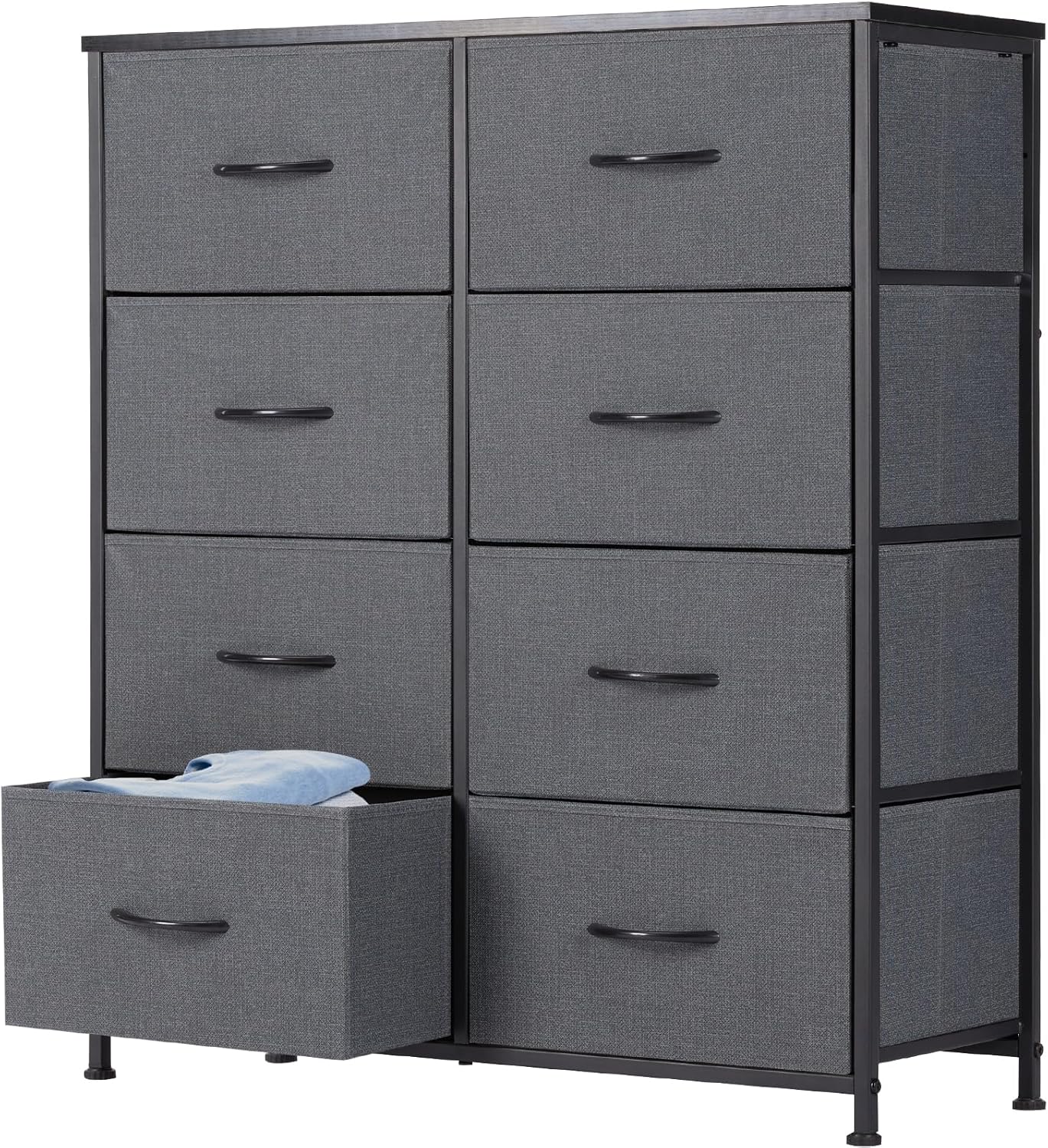 New DUMOS 8 Drawer Dresser for Bedroom, Fabric Storage Organizer (Grey) - Kidsy