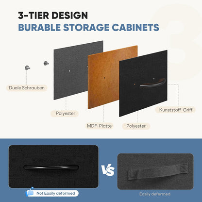 New DUMOS 9 Drawer Dresser for Bedroom, Fabric Storage Organizer with Sturdy Metal Frame (Matte Black) - Kidsy