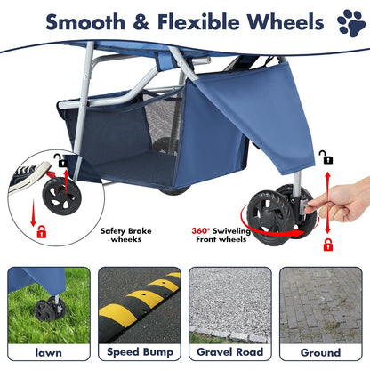 New edx Pet Stroller (3 Wheel Blue) - Kidsy