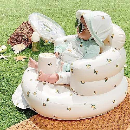 New EKEPE Inflatable Baby Floor Seat (Olive Flower) - Kidsy
