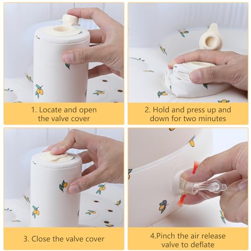 New EKEPE Inflatable Baby Floor Seat (Olive Flower) - Kidsy