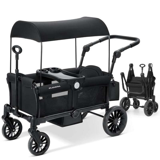 New ELEMARA Stroller Wagon for 2 Kids (Black) - Kidsy