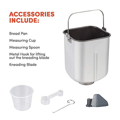 New Elite Gourmet EBM8103B Programmable Bread Maker Machine (Black) - Kidsy