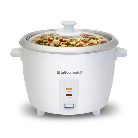 New Elite Gourmet ERC - 003 Electric Rice Cooker, 6 - Cup Cooked (White) - Kidsy